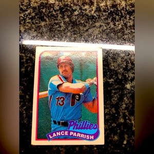Lance Parrish Topps 1989 #470 baseball card!!